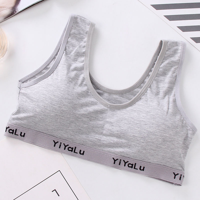 Bez naramen grudnjak za tinejdžere 13–18 godina, rastezljivo pamučno platno, tanke oblikovane čašice, okrugle čašice, proljeće 2024