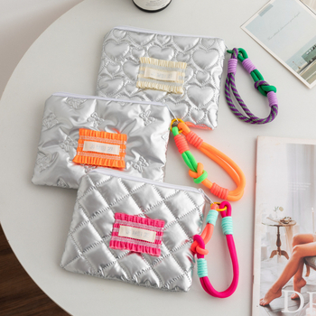 Dongjin Kozmetička torbica velikog kapaciteta, vodootporna, vanjska tkanina s prugama poliester, podstava poliester