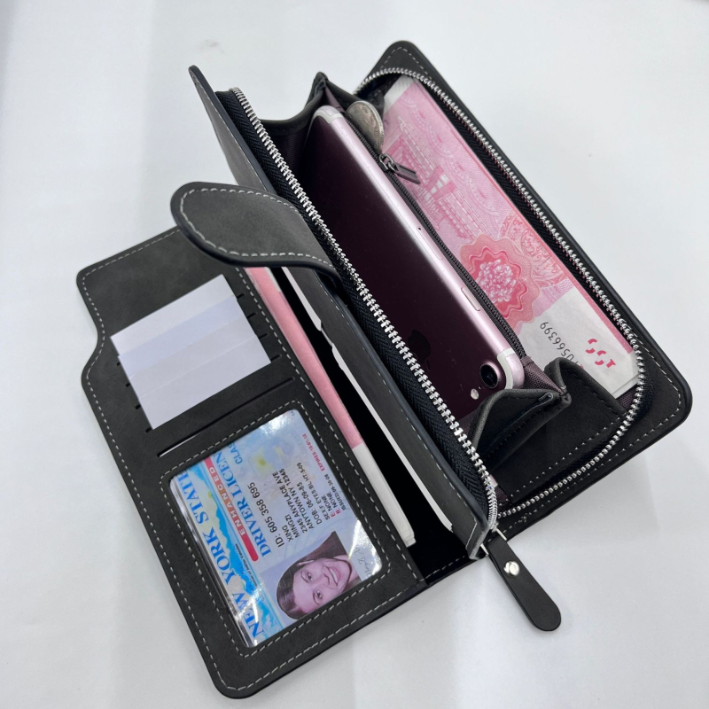 KAIPIBAO muški novčanik-klutch s više kartičnih pretinaca, velika kapaciteta, zip, multifunkcionalno, PU materijal