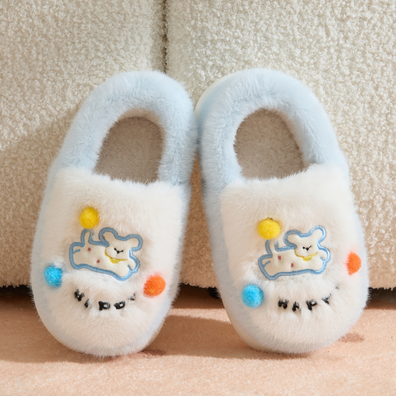 Grace JieLiYa cartoon gyerek beltéri papucs, textil felső rész, EVA talp, meleg bélés, 4–16 évesek