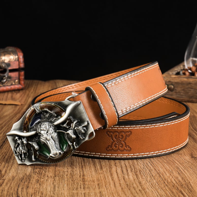 Ανδρική ζώνη με κράμα, σχεδίαση πλάκας-κούμπωμα, PU δέρμα, λεία πόρπη, πλάτος 2-4 εκ