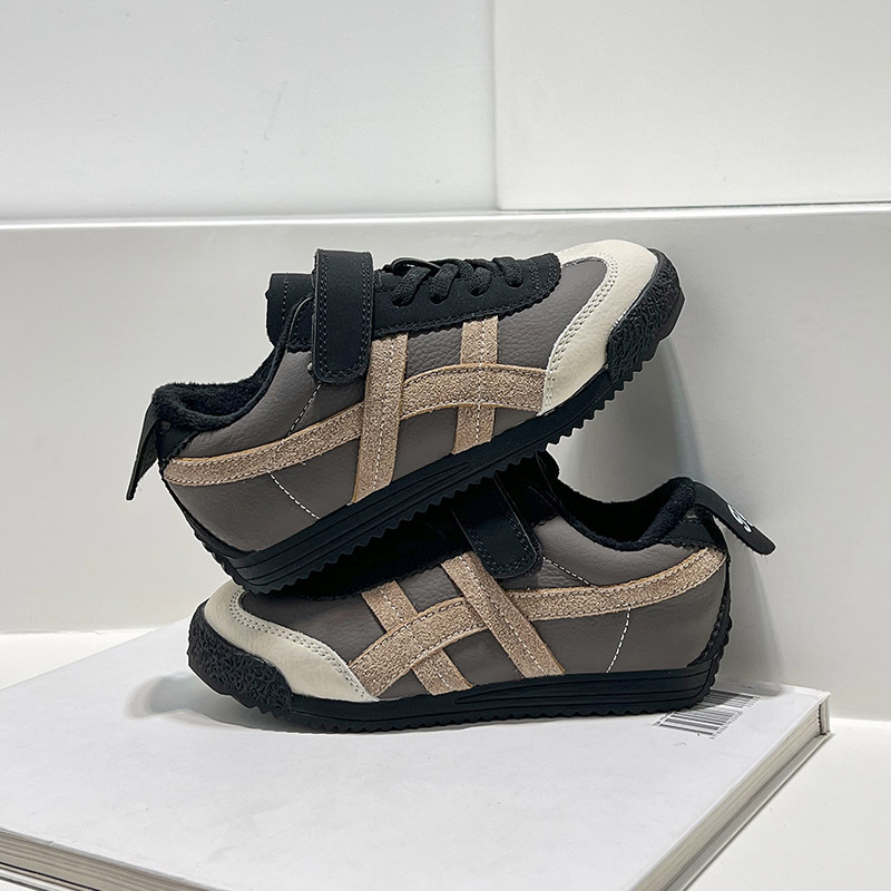 Dječje tenisice Ghost Tiger stila, od prave kože, niski vrh, Velcro zatvarač, gumeni potplat