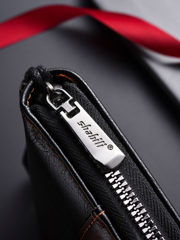 Hosszú pénztárca cipzáras telefonzsebbel, PU bőr, nagy kapacitás, több kártyatartó, könnyű és kopásálló