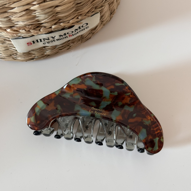 Han Shiya клип за коса, триъгълен клип за кок, ръчна изработка, за гъста коса