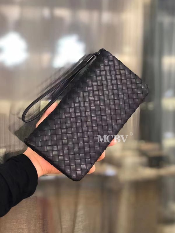 Geantă clutch pentru bărbați din piele de vițel de calitate superioară, stil urban minimalist, capacitate mare, vara 2024