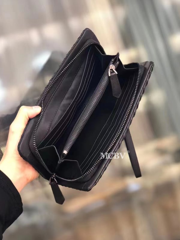 Geantă clutch pentru bărbați din piele de vițel de calitate superioară, stil urban minimalist, capacitate mare, vara 2024