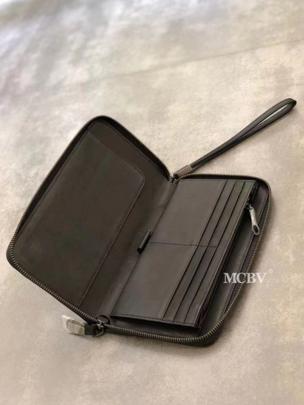 Geantă clutch pentru bărbați din piele de vițel de calitate superioară, stil urban minimalist, capacitate mare, vara 2024