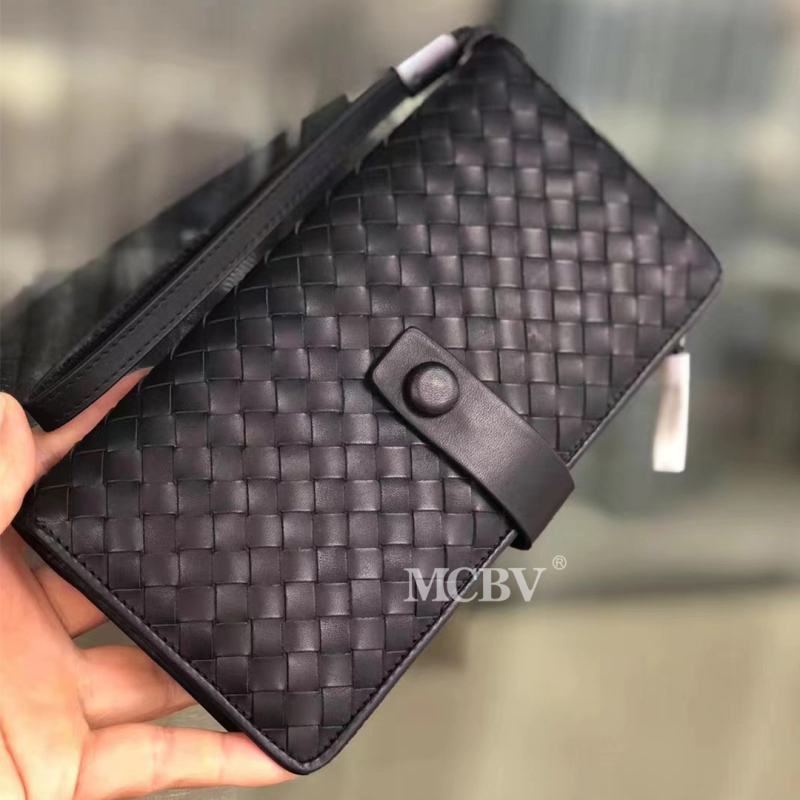 Geantă clutch pentru bărbați din piele de vițel de calitate superioară, stil urban minimalist, capacitate mare, vara 2024