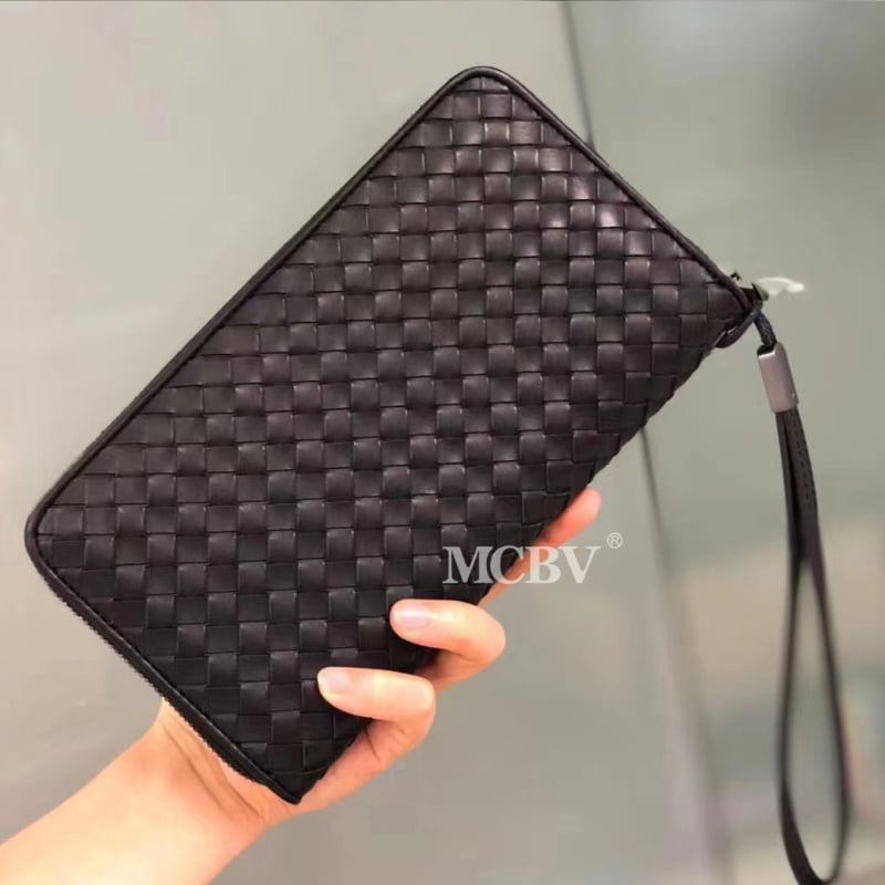 Geantă clutch pentru bărbați din piele de vițel de calitate superioară, stil urban minimalist, capacitate mare, vara 2024