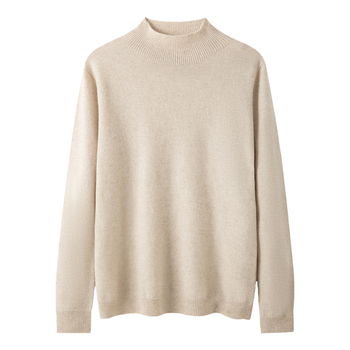 Дамски кашмирен пуловер, дълги ръкави, 95% кашмир, дебело плетиво, есен 2023