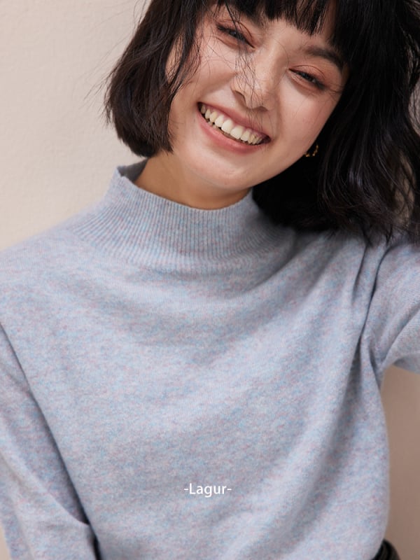 Дамски кашмирен пуловер, дълги ръкави, 95% кашмир, дебело плетиво, есен 2023