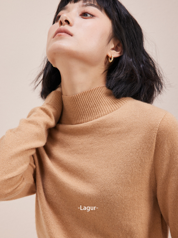 Дамски кашмирен пуловер, дълги ръкави, 95% кашмир, дебело плетиво, есен 2023