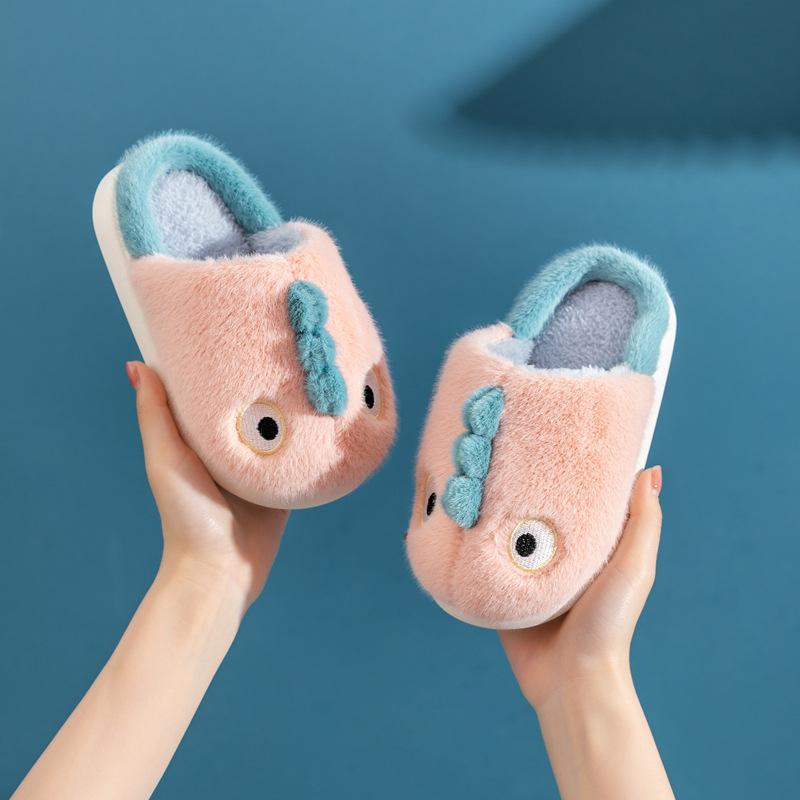 Dječje pamučne papuče s motivom crtića, gornji dio od coral fleece, potplat PVC, toplo za uzrast 1–12 godina