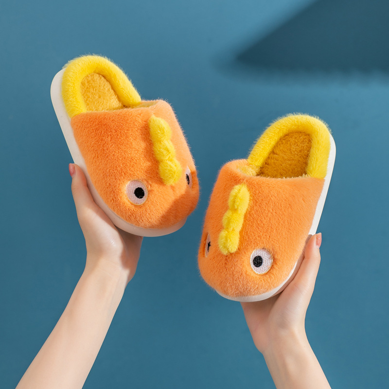 Dječje pamučne papuče s motivom crtića, gornji dio od coral fleece, potplat PVC, toplo za uzrast 1–12 godina