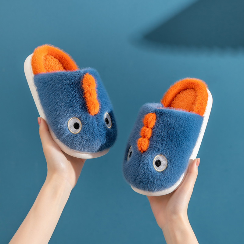 Dječje pamučne papuče s motivom crtića, gornji dio od coral fleece, potplat PVC, toplo za uzrast 1–12 godina