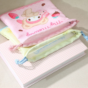 Kozmetička torbica s karikaturnim dizajnom, kvadratnog oblika, Oxford platna, zatvaranje šnurlom