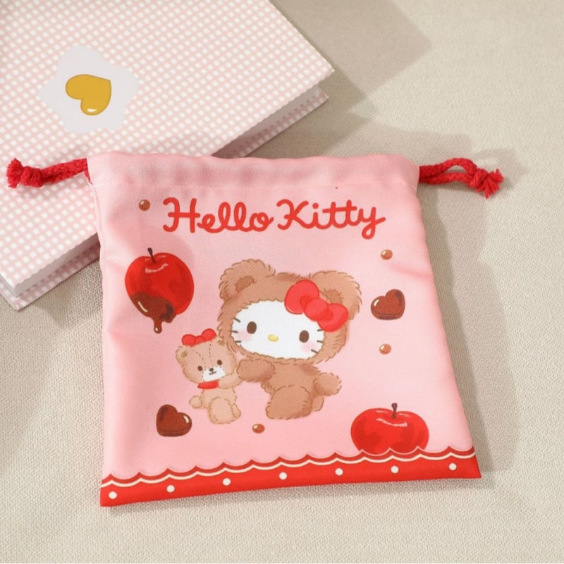 Kozmetička torbica s karikaturnim dizajnom, kvadratnog oblika, Oxford platna, zatvaranje šnurlom