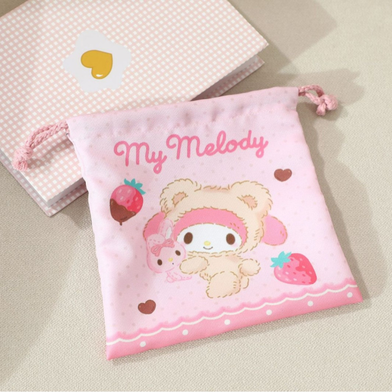 Kozmetička torbica s karikaturnim dizajnom, kvadratnog oblika, Oxford platna, zatvaranje šnurlom