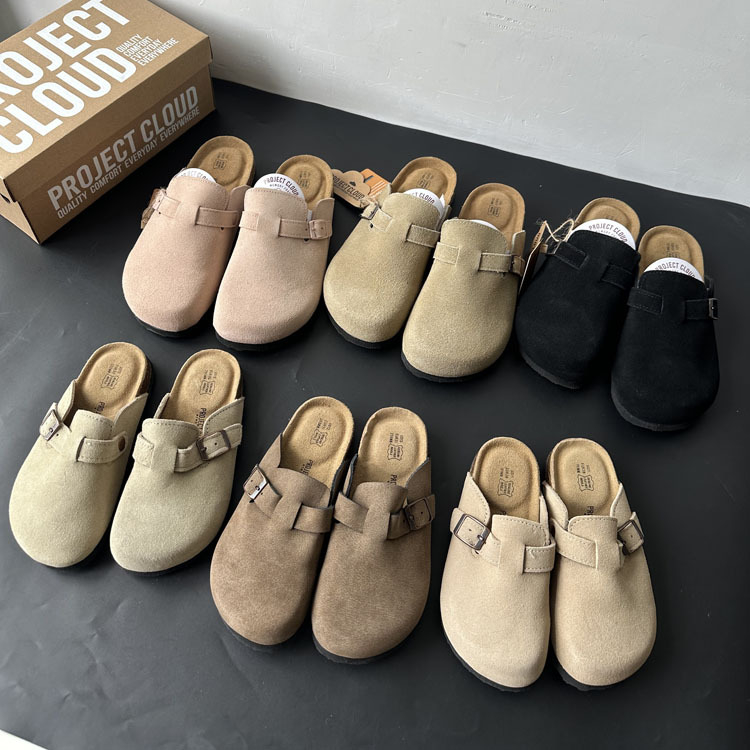 Dječje cork papuče slip-on, unisex, gornji dio nubuk kože od goveda, EVA potplat, proljeće 2025