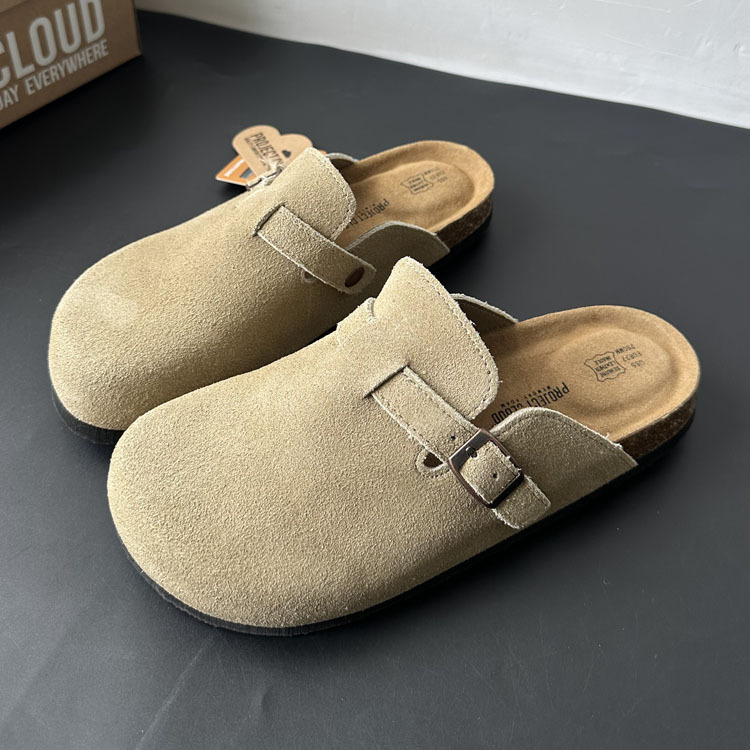 Dječje cork papuče slip-on, unisex, gornji dio nubuk kože od goveda, EVA potplat, proljeće 2025