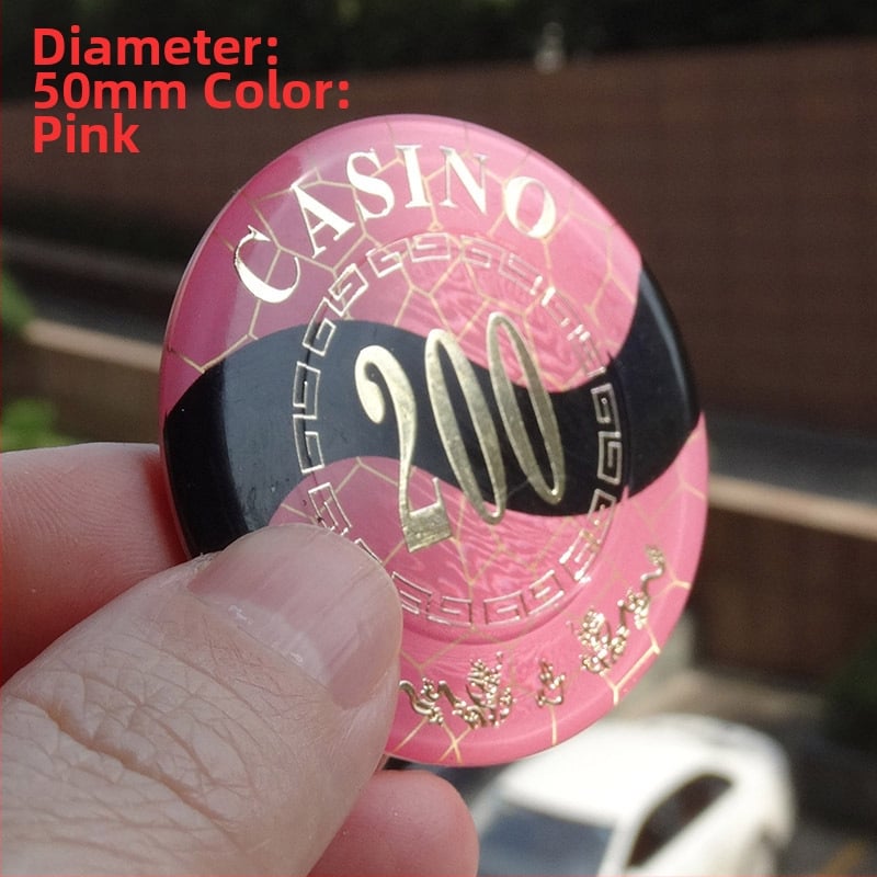 Ακρυλικά τσίπς με μεταλλικό φινίρισμα για αίθουσες σκακιού και καρτών, στρογγυλά και τετράγωνα σχήματα, παραμετροποιήσιμα, μάρκα Joie casino/qiao yu