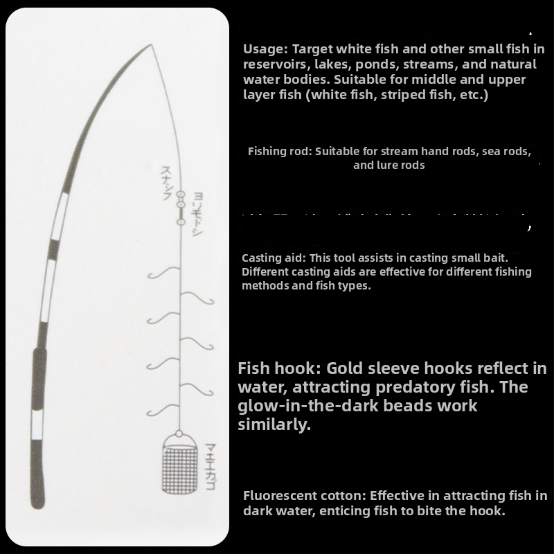 Cârlig de pescuit din șnur cu vârf barbat