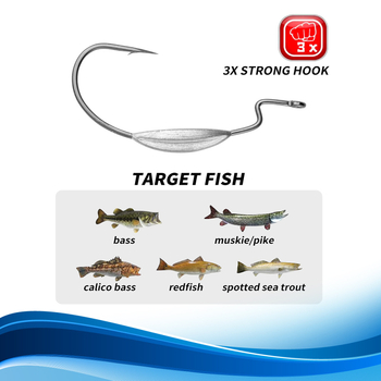 Cârlig cu tijă curbată din plumb, cu dinți, Joan HK0034(8)