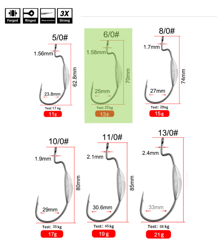 Cârlig cu tijă curbată din plumb, cu dinți, Joan HK0034(8)
