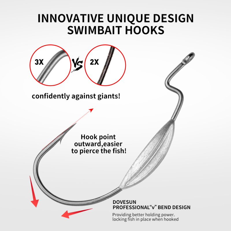 Cârlig cu tijă curbată din plumb, cu dinți, Joan HK0034(8)