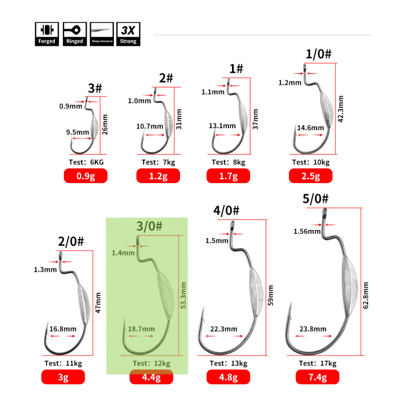 Cârlig cu tijă curbată din plumb, cu dinți, Joan HK0034(8)