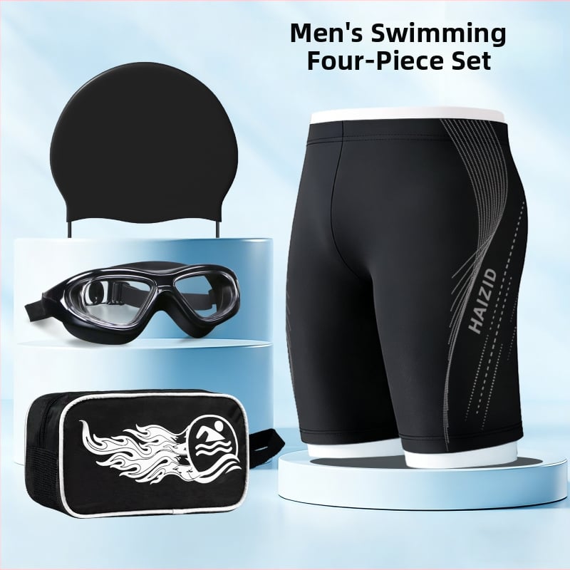 Shorti de baie pentru bărbați, uscare rapidă, croi lejer, 80-90% poliester, imprimeu cu model, căptușeală din poliester, pentru sport și înot