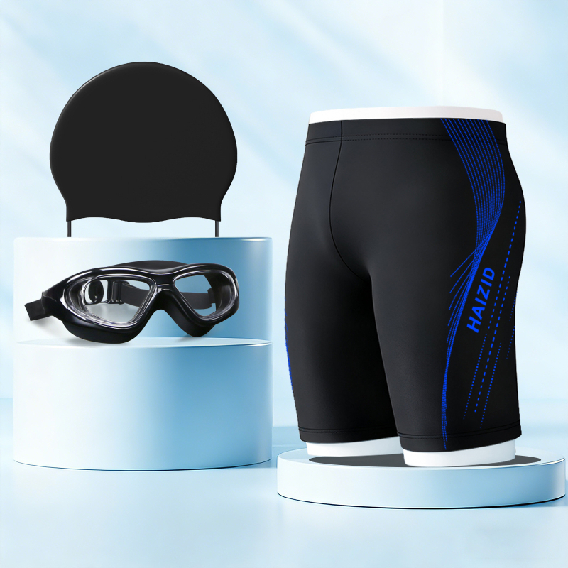 Shorti de baie pentru bărbați, uscare rapidă, croi lejer, 80-90% poliester, imprimeu cu model, căptușeală din poliester, pentru sport și înot