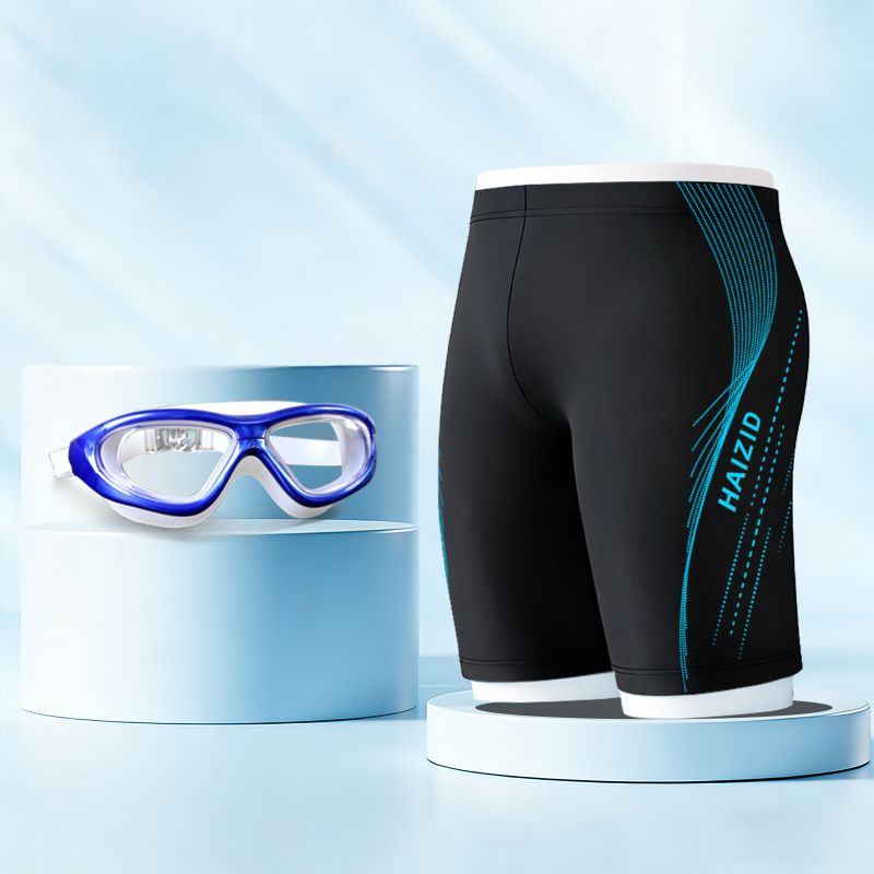 Shorti de baie pentru bărbați, uscare rapidă, croi lejer, 80-90% poliester, imprimeu cu model, căptușeală din poliester, pentru sport și înot