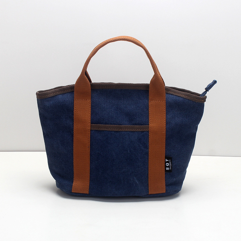 Kanvas bucket bag, casual stil, zatvarač, unutarnji džepovi (s džepom na zatvarač, džep za mobitel i ID), podstava od poliestera i pamuka
