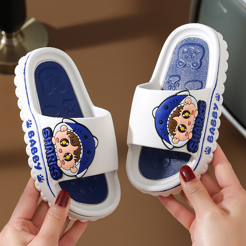 Dječje cartoon slip-on papuče za 3–12 godina, unisex, PVC gornji dio i potplat, protivklizne, prozračne, brzo sušeće