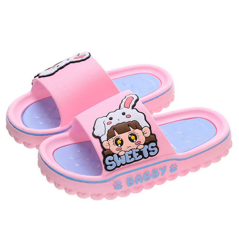 Dječje cartoon slip-on papuče za 3–12 godina, unisex, PVC gornji dio i potplat, protivklizne, prozračne, brzo sušeće