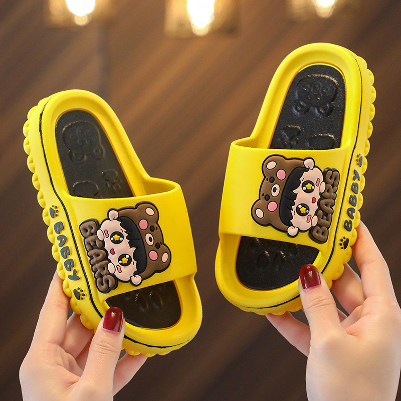 Dječje cartoon slip-on papuče za 3–12 godina, unisex, PVC gornji dio i potplat, protivklizne, prozračne, brzo sušeće