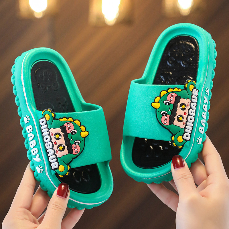 Dječje cartoon slip-on papuče za 3–12 godina, unisex, PVC gornji dio i potplat, protivklizne, prozračne, brzo sušeće