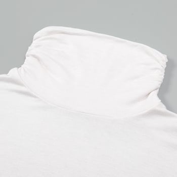 Ženski pleteni pulover s lažnim ovratnikom, poliester materijal i poliester podstava, minimalistički stil, jesensko-zimski osnovni sloj