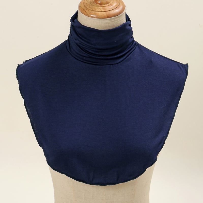 Ženski pleteni pulover s lažnim ovratnikom, poliester materijal i poliester podstava, minimalistički stil, jesensko-zimski osnovni sloj