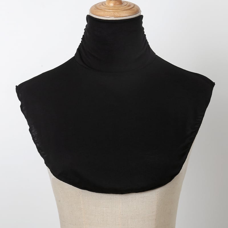 Ženski pleteni pulover s lažnim ovratnikom, poliester materijal i poliester podstava, minimalistički stil, jesensko-zimski osnovni sloj