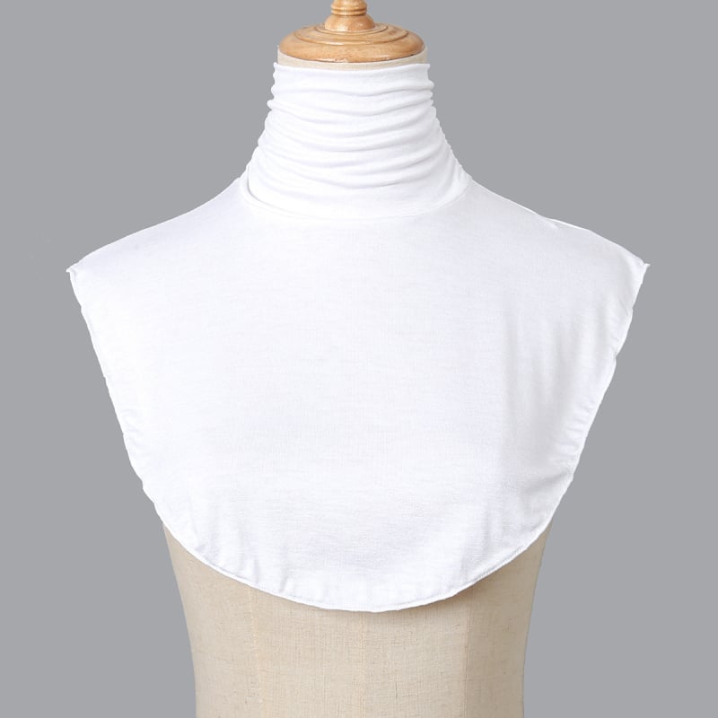 Ženski pleteni pulover s lažnim ovratnikom, poliester materijal i poliester podstava, minimalistički stil, jesensko-zimski osnovni sloj