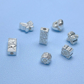 Srebro Sterling 999 – Cirkon spacer perla za DIY nakit, koluti spacer, komponenta za narukvicu i ogrlicu, ručno izrađeno