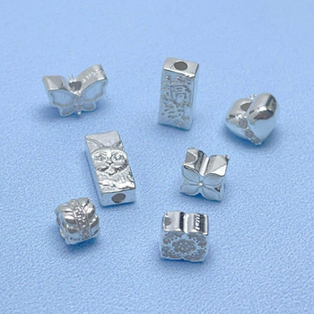 Srebro Sterling 999 – Cirkon spacer perla za DIY nakit, koluti spacer, komponenta za narukvicu i ogrlicu, ručno izrađeno