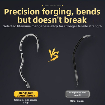 Cârlig Flip Nr.1, oțel carbon, design cu 3 îndoiri, vârf, pentru caras și pescuit în rezervoare