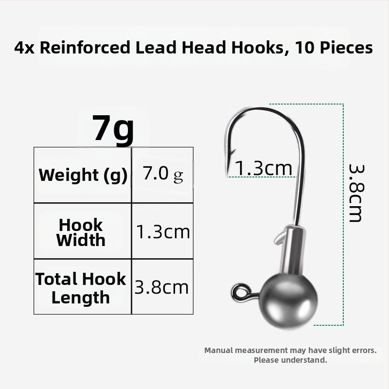 Lead Head Hook č. 3 – s ostňom, pre rybolov v priehrade, 50 000 kusov