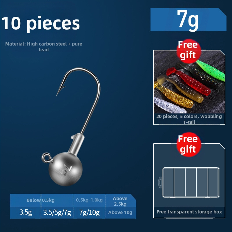 Lead Head Hook č. 3 – s ostňom, pre rybolov v priehrade, 50 000 kusov