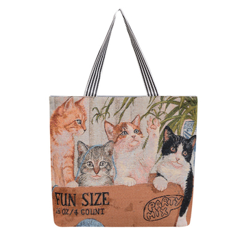 Ženska platnena tote torba sa zipom, gradski stil, vodoravni kvadratni oblik, polyester podstava