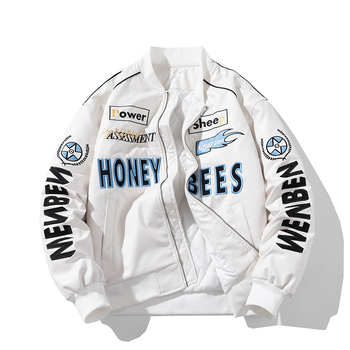 Férfi PU bőr motoros dzseki - pamut bélés, álló gallér, cipzár, normál hosszúság (PU bőr; pamut bélés; álló gallér; cipzár; normál hossz)