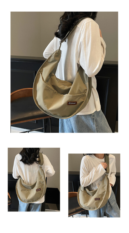 Crossbody torba dumpling – gradska jednostavnost, PU materijal, oblik dumpling, zatvarač, unutarnja pretinica za telefon